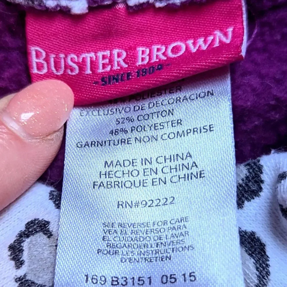 Buster Brown Purple Kids Sweater with Dog Design - Picture 7 of 8